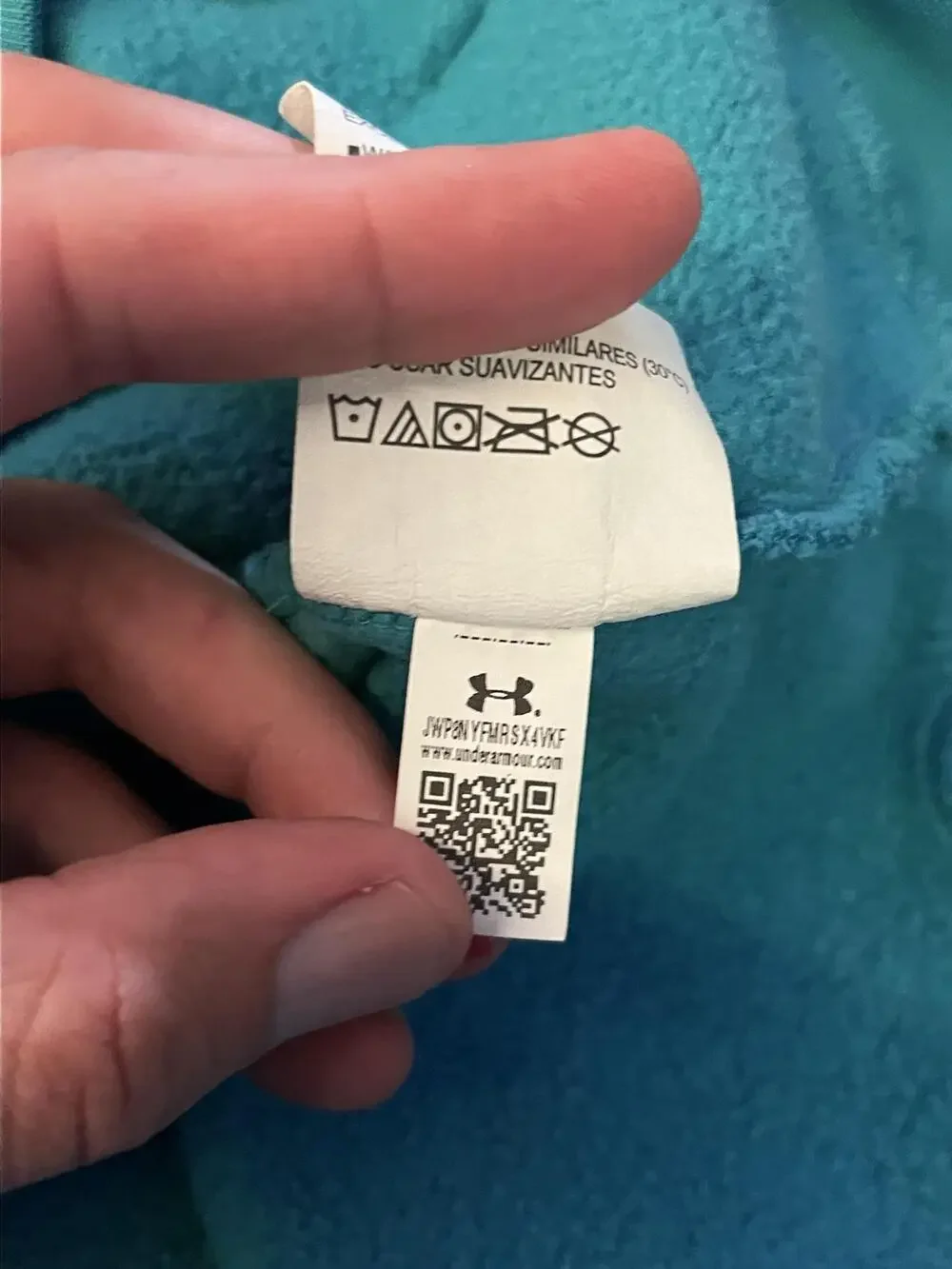 Under Armour Hoodie Mens Medium Blue Fleece Pullover Logo Sweatshirt Athletic